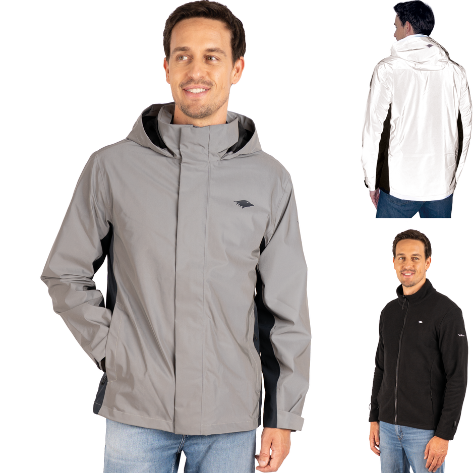 3in1 Smart Jacket 100% reflektierend wasserdicht mit Fleece
